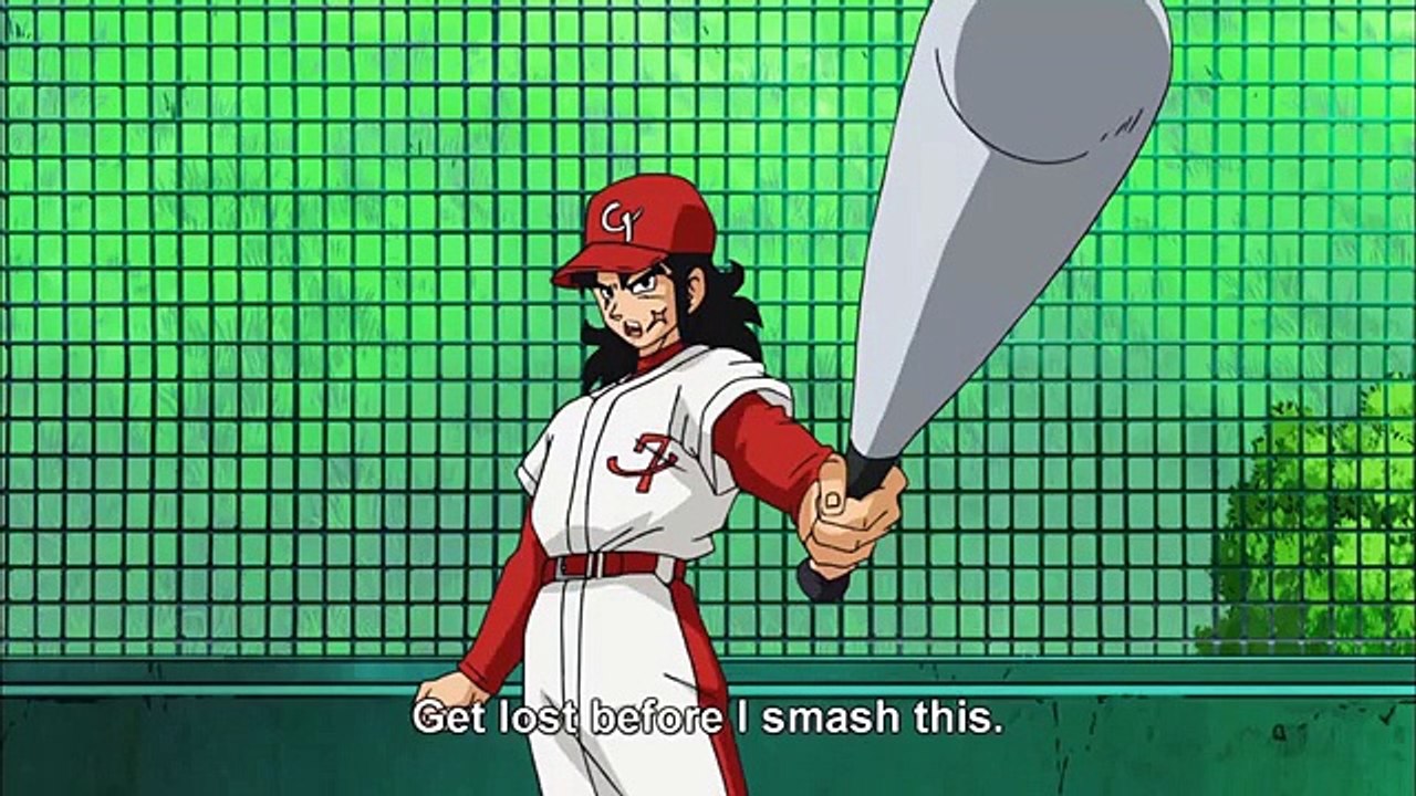 Goku and Vegetas epic baseball beam struggle-Vegeta nails Yamcha (Eng Sub HD 1080p)