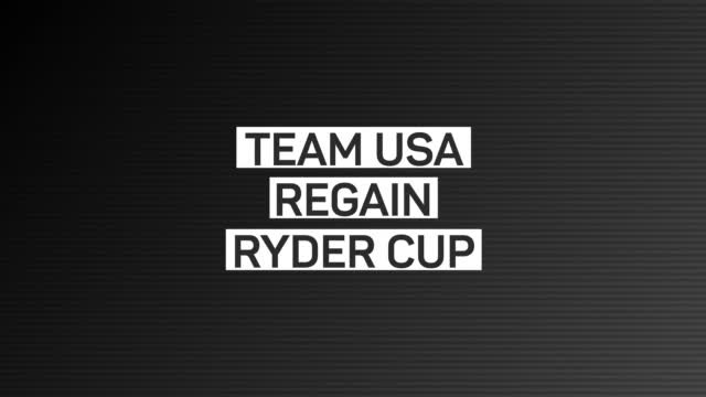 Breaking News - Team USA regain Ryder cup by record margin