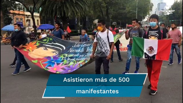 Marchan a 7 años de la desaparición de los 43 normalistas de Ayotzinapa