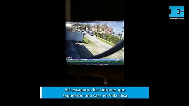 Así escaparon los ladrones que saquearon una casa en Villa Elisa