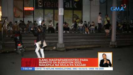 Ilang magpaparehistro para bumoto sa eleksyon 2022, nakapila na mula pa kagabi | UB