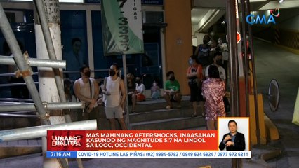 Mas mahinang aftershocks, inaasahang kasunod ng magnitude 5.7 na lindol sa Looc Occidental | UB