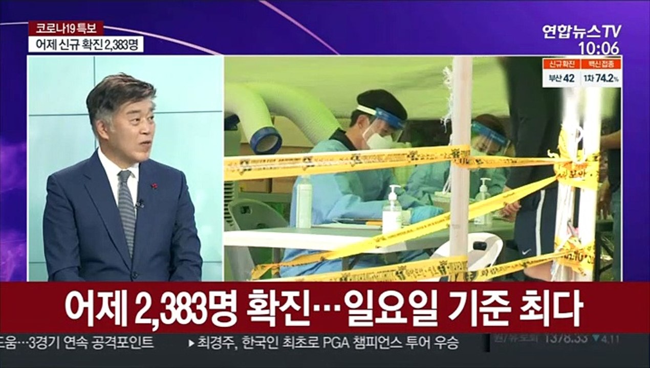 [뉴스포커스] 어제 신규확진 2,383명…일요일 기준 최다