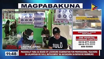 Pagsusulit para sa board of licensure for professional teachers sa lalawigan ng Sulu, matagumpay na naisagawa sa bayan ng Maimbung
