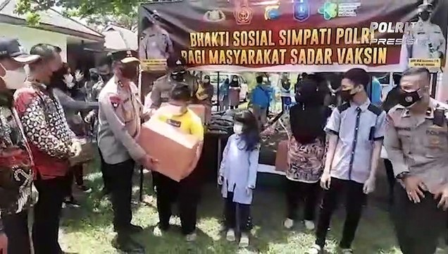 Kapolda Babel Tinjau Vaksinasi di Gedung Serba Guna Pemali Kabupaten Bangka