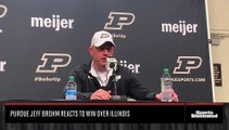 Purdue coach Jeff Brohm Reacts to Victory Over Illinois