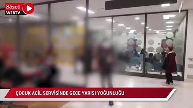 Başakşehir Çam ve Sakura Şehir Hastanesi Çocuk Acil'inde gece yarısı yoğunluğu