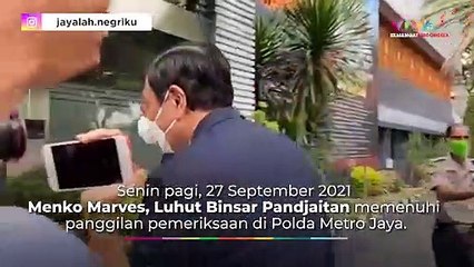 Download Video: Penuhi Panggilan Polda Metro, Luhut Serahkan 12 Barang Bukti