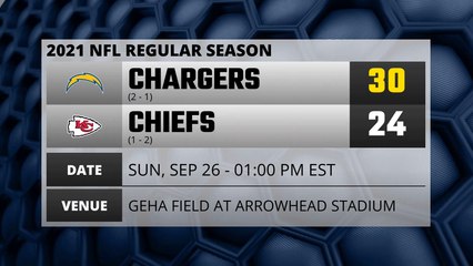 Chargers @ Chiefs Game Recap for SUN, SEP 26 - 01:00 PM EST