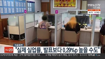 "실제 실업률, 발표보다 0.29%p 높을 수도"