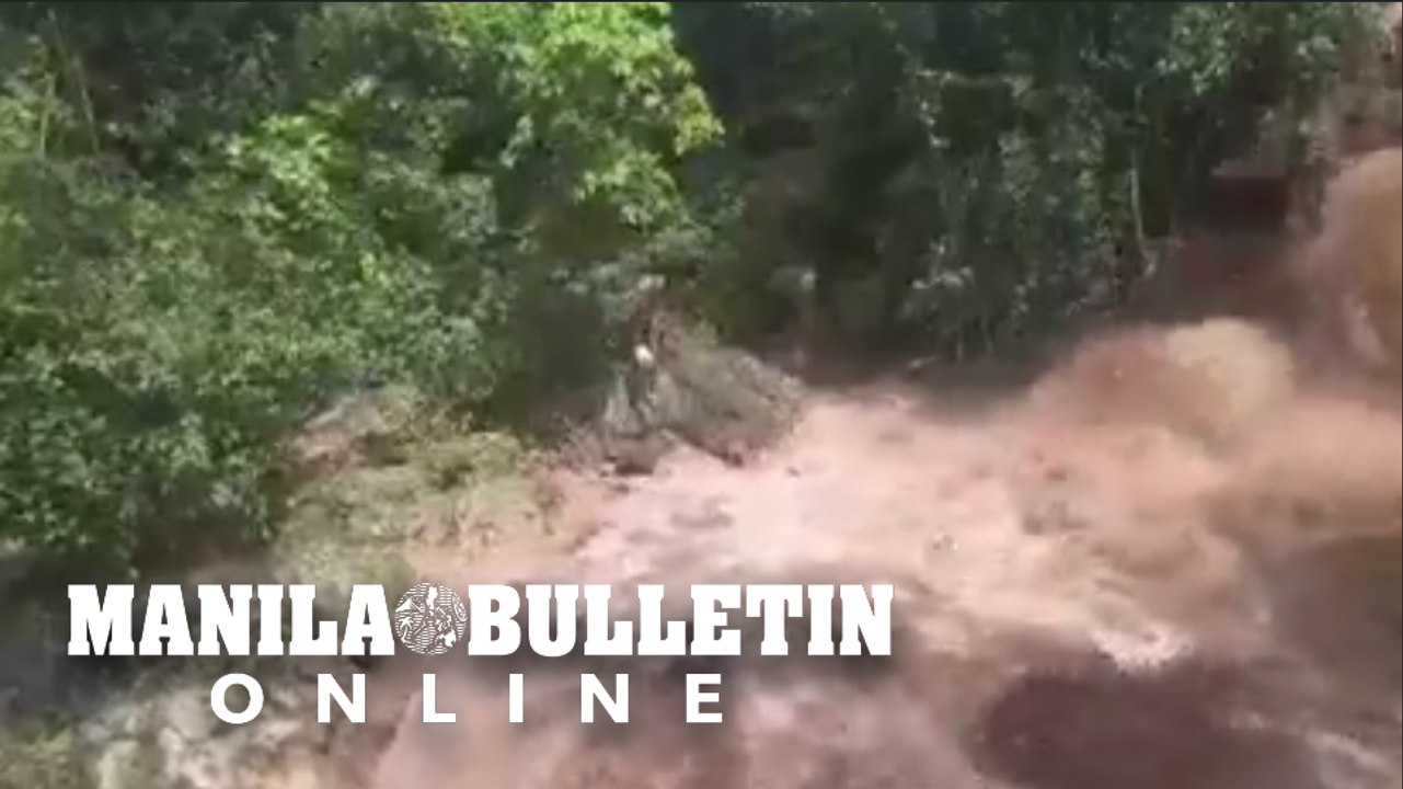 AERIAL FOOTAGE: Frolickers at foot of waterfalls swept away by flashfloods