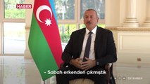 Aliyev'in, işgalden kurtarılan topraklara ziyaretini anlatırken gözleri doldu