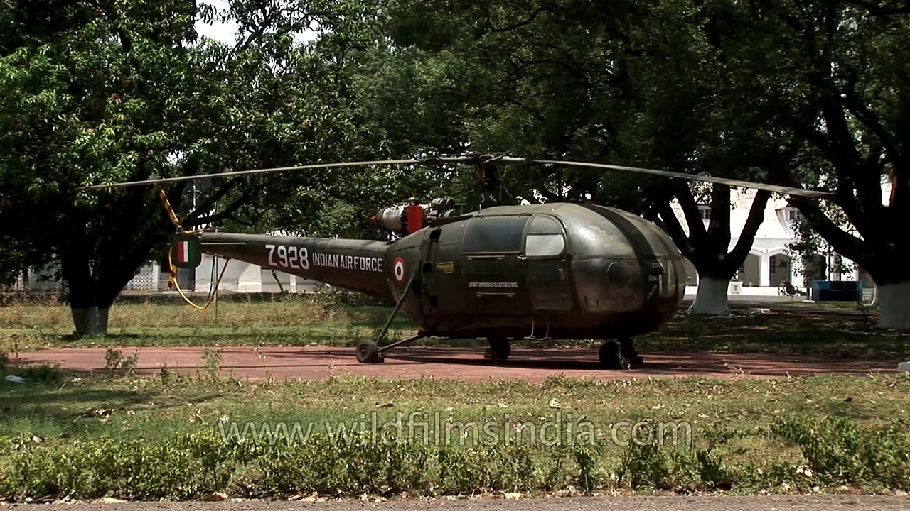 Russian Mi8 or French Aerospatiale Alouette III helicopter retired in Dehradun_