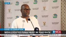 Mthethwa says misallocated funds must be paid back