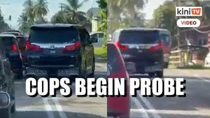 Deputy minister's P45 Toyota Alphard caught cutting queue over double lines