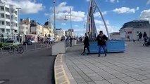 Labour leader Sir Keir Starmer at Worthing Pier