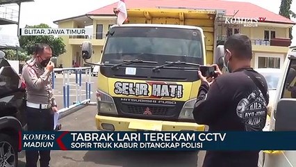 Tabrak Lari Terekam CCTV, Sopir Truk Kabur Ditangkap Polisi