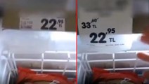 Ünlü market zincirinin fiyat oyununu vatandaş ifşa etti! Sosyal medya bu video ile çalkalanıyor