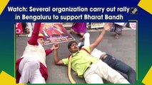 Several organisations carry out rally in Bengaluru to support Bharat Bandh