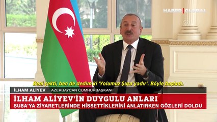 İlham Aliyev'in duygulu anları! Şuşa'ya ziyaretinde hissettiklerini anlatırken gözleri doldu