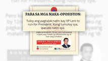 Dating Sen. Trillanes, tatakbo raw Pangulo kung hindi pa makapagdesisyon si VP Robredo pagsapit ng 12NN sa Oct. 8 | 24 Oras