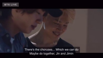 BTS JIN Recording Chorus of "My Universe"