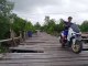 Jembatan Desa Tanjung Bunga - Kuala Merbau di Meranti Rusak