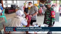 Tingkah Lucu Para Nelayan Saat Suntik Vaksin