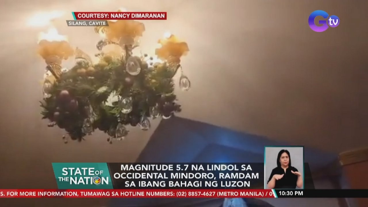 Magnitude 5.7 na lindol sa Occidental Mindoro, ramdam sa ibang bahagi ng Luzon | SONA