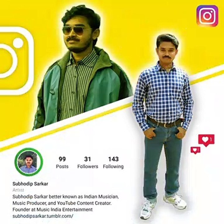 Instagram Creative Dual Photo Effect  Tune The Guitar music Composed by Subhodip Sarkar
