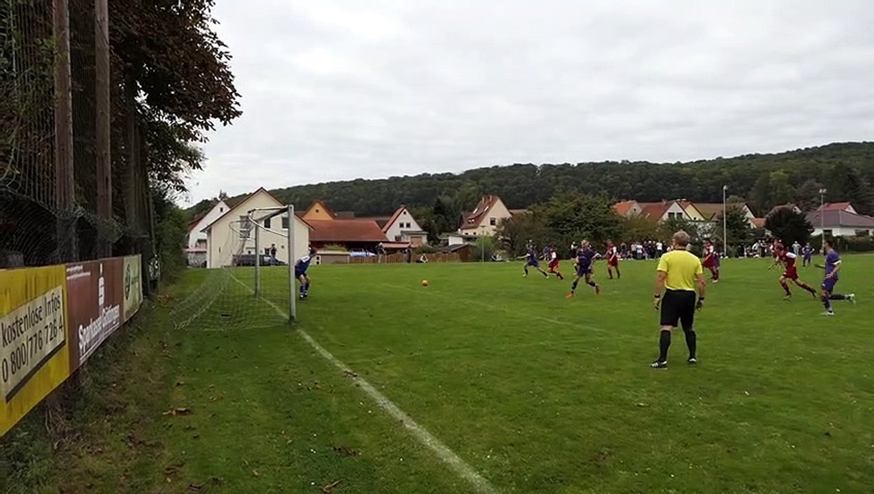 Das 1:2 des SC Hainberg A beim FC Gleichen durch Eliah Meßner