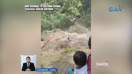 2 patay, 1 nawawala matapos tangayin ng rumaragasang tubig mula sa isang talon | Saksi