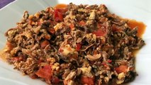Carne deshebrada estilo Machaca con huevo Receta