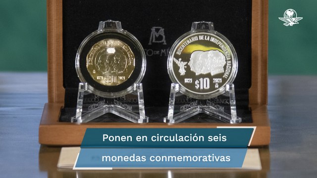 Así son las monedas para conmemorar Bicentenario de Independencia y fundación de Tenochtitlan