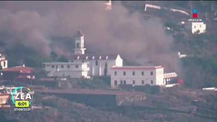 Lava del volcán Cumbre Vieja destruye una iglesia