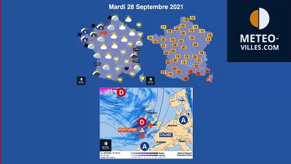prévisions météo du lundi 27 septembre 2021