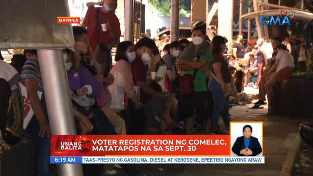 Voter registration ng Comelec, matatapos na sa Sept. 30 | UB