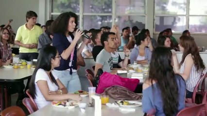 Flash Mob Sing Somebody to Love at University Cafeteria