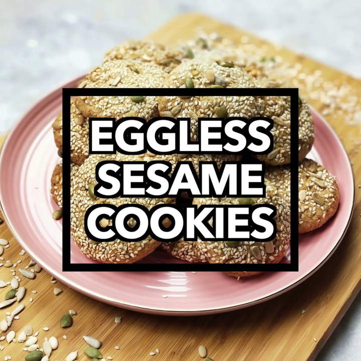 Eggless Sesame Cookies Recipe | Home Made Eggless Sesame Cookies Recipe | Sesame Seeds Cookies | Eggless White Sesame Cookies Recipe | Sesame Cookies Italian