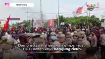 Demo HUT Banten ke-21 Ricuh, 13 Mahasiswa Diamankan Polisi