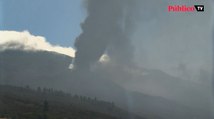 Así es la densa nube que la erupción volcánica ha provocado en el valle de Aridane