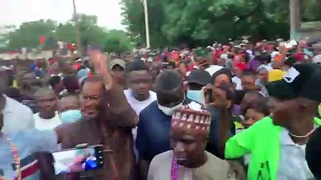 Mame Boye Diao à La sortie du bois sacré pour les circonscris du Grand « Juju » ( grande circonscription en milieu Mandingue )