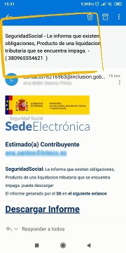 Cómo identificar un correo malicioso de tipo phishing analizando su URL. Ejemplo Seguridad Social