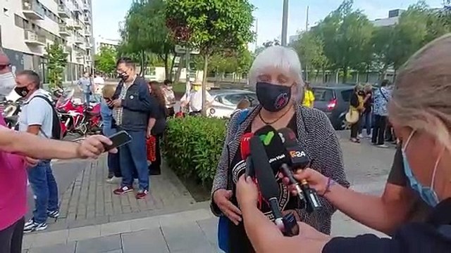 Dolors Sabater, a la concentració de suport als processats pel 23-S