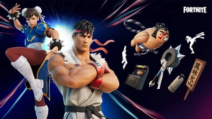 Fortnite recebe skins de Ryu, Chun-Li e mais cosméticos de Street Fighter