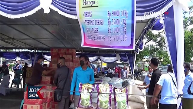Bantu Pemulihan Ekonomi Dinas Perdagangan Sorong Gelar Pasar Murah