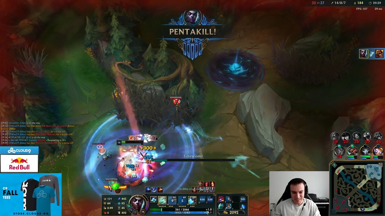 LoL: Perkz se marca la primera pentakill como jugador de Cloud 9 y ya asusta a la LCS