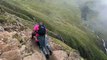 Drone footage of the team's climb up Scafell Pike (C)  Luis Connolly