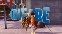 Fortnite: find the letters O-N-F-I-R-E, Downtown Drop challenge