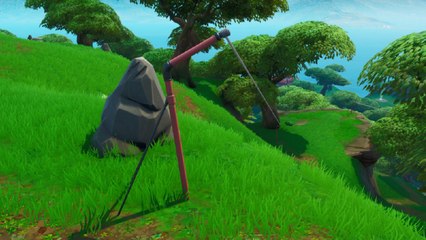 Fortnite: use a Volcano Vent, Air Vent, and a Zipline